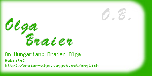 olga braier business card